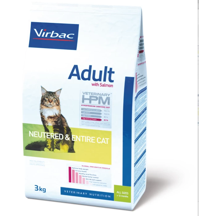Virbac Veterinary HPM Chat Adult Neutered & Entire Au Saumon 3 Virbac Veterinary HPM Chat Adult Neutered & Entire Au Saumon