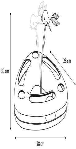 Flamingo Jouet Chat Felicia Bleu Triangle 28x28x30cm -Alimen Tation Chats 3a2f29fc7a21ba9b044481414064efb8608ad17ce5ed086deb7e6cae766727de