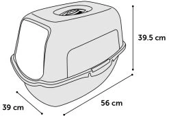 Flamingo Bac à Litière Lexie Noir L 39x56x39,5cm -Alimen Tation Chats 4a7c868f6916e3e7404d8782619d95125c5c6780224a99c319e2b320de04632a