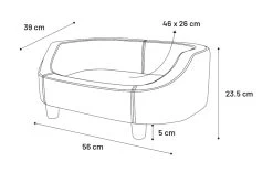 Flamingo Sofa Emerald Vert S 56x39x23,5cm -Alimen Tation Chats 520598 T 01