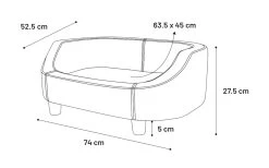 Flamingo Sofa Emerald Vert M 74x52,5x27,5 Cm -Alimen Tation Chats 520599 T 01