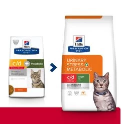 Hill's Prescription Diet C/D Urinay Stress + Metabolic Croquettes Pour Chat Au Poulet