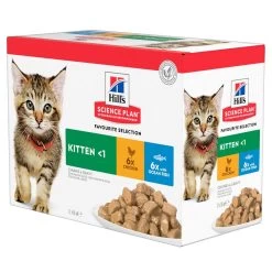 Hill's Science Plan Kitten Multipack 12 Sachets Repas Pour Chaton Poulet Et Poisson -Alimen Tation Chats 52742211503 1 1 science plan chaton sachet repas pack mixte poulet poisson