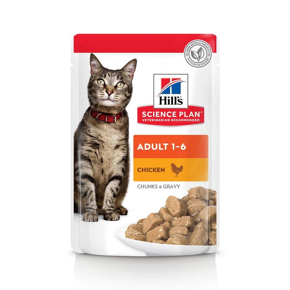 Hill's Science Plan Adult Multipack 12 Sachets De 85gr Repas Pour Chat Poulet, Bœuf Et Poisson 5 Hill's Science Plan Adult Multipack 12 Sachets De 85gr Repas Pour Chat Poulet, Bœuf Et Poisson – Image 3