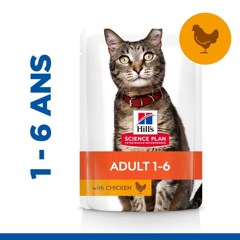 Hill's Science Plan Adult Multipack 12 Sachets De 85gr Repas Pour Chat Poulet, Bœuf Et Poisson 11 Hill's Science Plan Adult Multipack 12 Sachets De 85gr Repas Pour Chat Poulet, Bœuf Et Poisson – Image 9