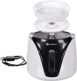 Flamingo Fontaine à Eau Sensor Adriana Noir -Alimen Tation Chats 561213 D 01