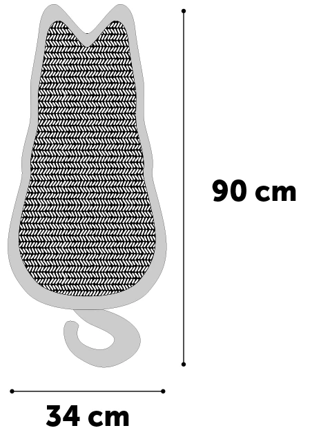 Flamingo Griffoir Greta Gris Silhouette De Chat 34x3,5x90cm 4 Flamingo Griffoir Greta Gris Silhouette De Chat 34x3,5x90cm – Image 2