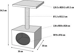 Flamingo Griffoir Sassière Gris 30x30x55cm -Alimen Tation Chats 6b6e265f5c19d3d7352e5c7554120580b67ab01e73e919ed69f8319a2f50152a