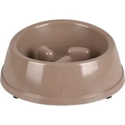 Flamingo Gamelle Mangi Slow Feeder Taupe En Mélamine 950ml