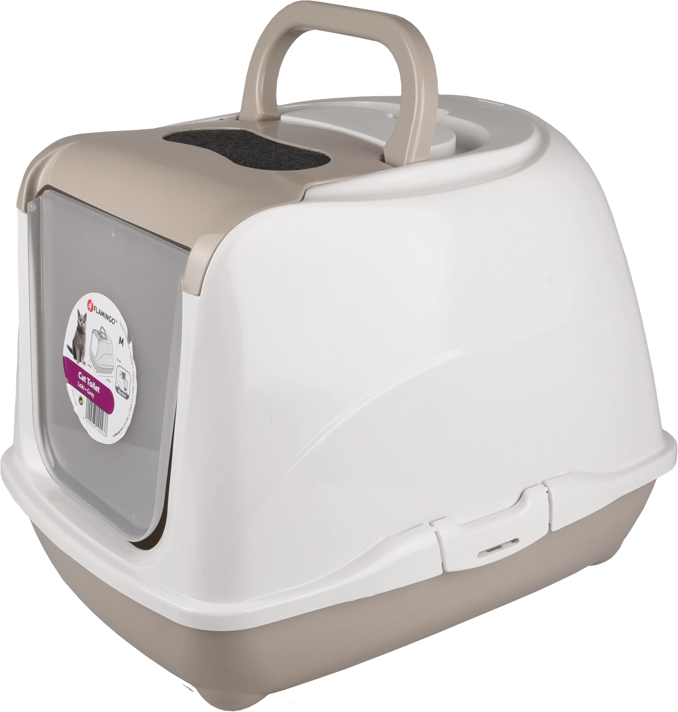 Flamingo Bac à Litière Loki Gris M 38x50x37cm 4 Flamingo Bac à Litière Loki Gris M 38x50x37cm – Image 2