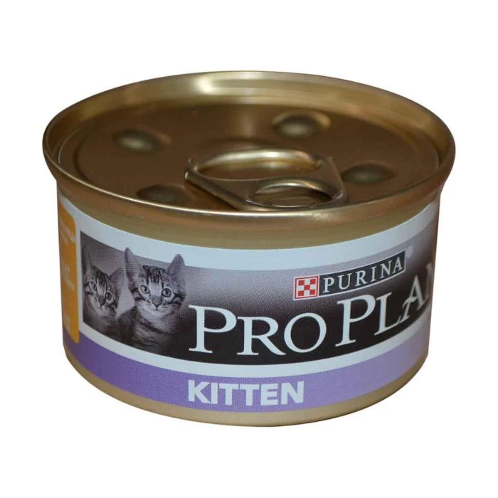 Purina Pro Plan Kitten Chat Boîtes 24x85g Poulet 3 Purina Pro Plan Kitten Chat Boîtes 24x85g Poulet