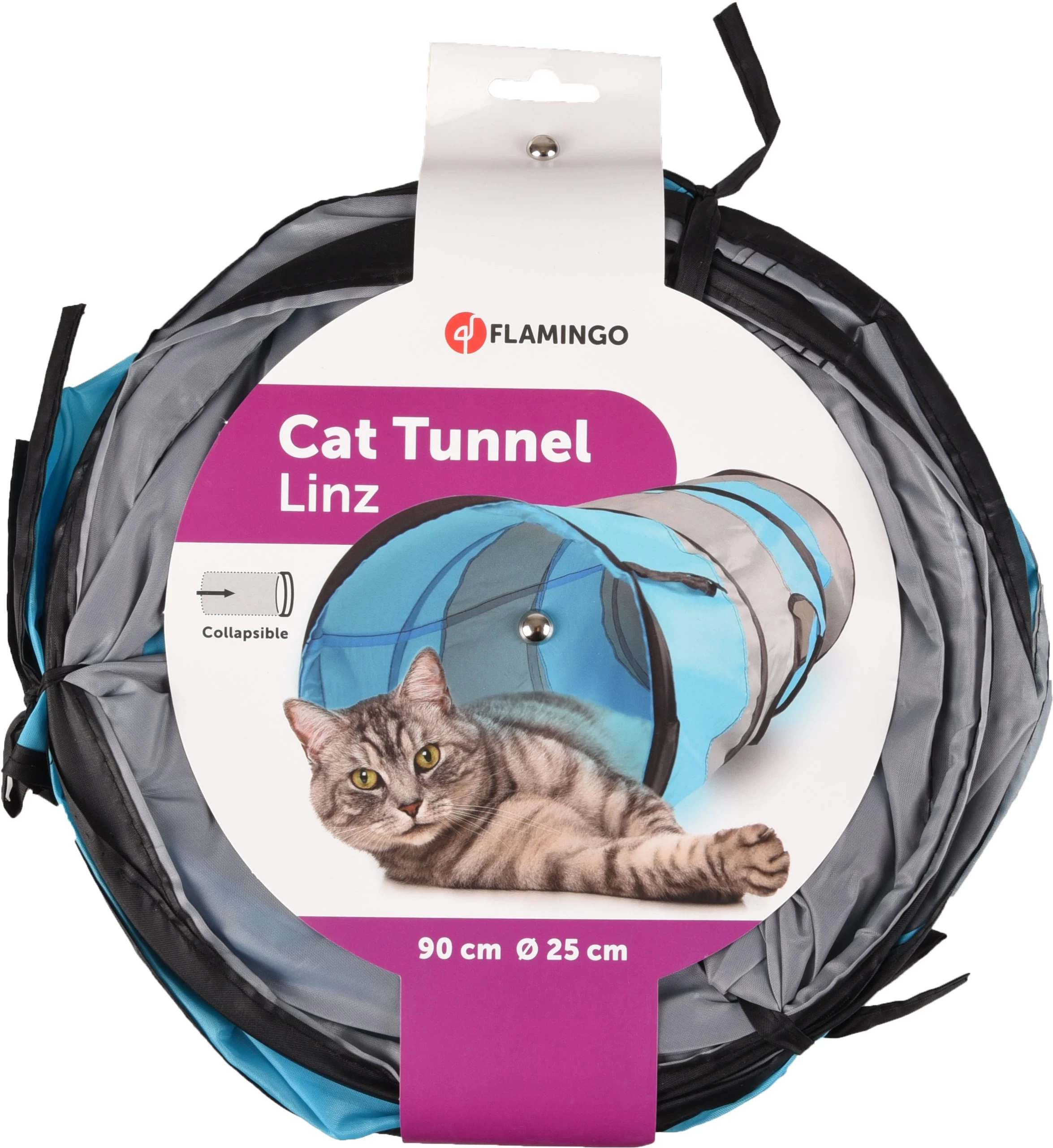 Flamingo Tunnel Pour Chat Linz 1 Trou 90cm Diam25cm 4 Flamingo Tunnel Pour Chat Linz 1 Trou 90cm Diam25cm – Image 2