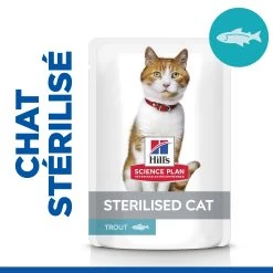 Hill's Science Plan Adult Sterilised Croquettes Et Boîtes Pour Chat Stérilisé 29 Hill's Science Plan Adult Sterilised Croquettes Et Boîtes Pour Chat Stérilisé -Alimen Tation Chats Hills science plan chat adult sterilised sachet repas pack mixte poulet dinde saumon truite 3 FR 2