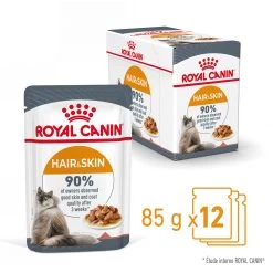 Royal Canin Hair & Skin Care En Sauce Pour Chat 12 Sachets De 85g -Alimen Tation Chats Royal Canin Hair Skin Care Gravy Chat FR 03