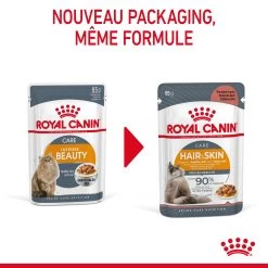 Royal Canin Hair & Skin Care En Sauce Pour Chat 12 Sachets De 85g -Alimen Tation Chats Royal Canin Hair Skin Care Gravy Chat FR 04