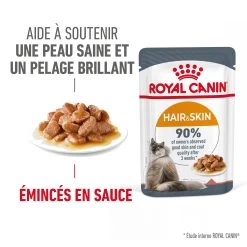Royal Canin Hair & Skin Care En Sauce Pour Chat 12 Sachets De 85g -Alimen Tation Chats Royal Canin Hair Skin Care Gravy Chat FR 05