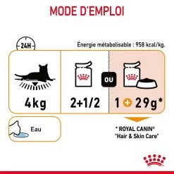 Royal Canin Hair & Skin Care En Sauce Pour Chat 12 Sachets De 85g -Alimen Tation Chats Royal Canin Hair Skin Care Gravy Chat FR 10
