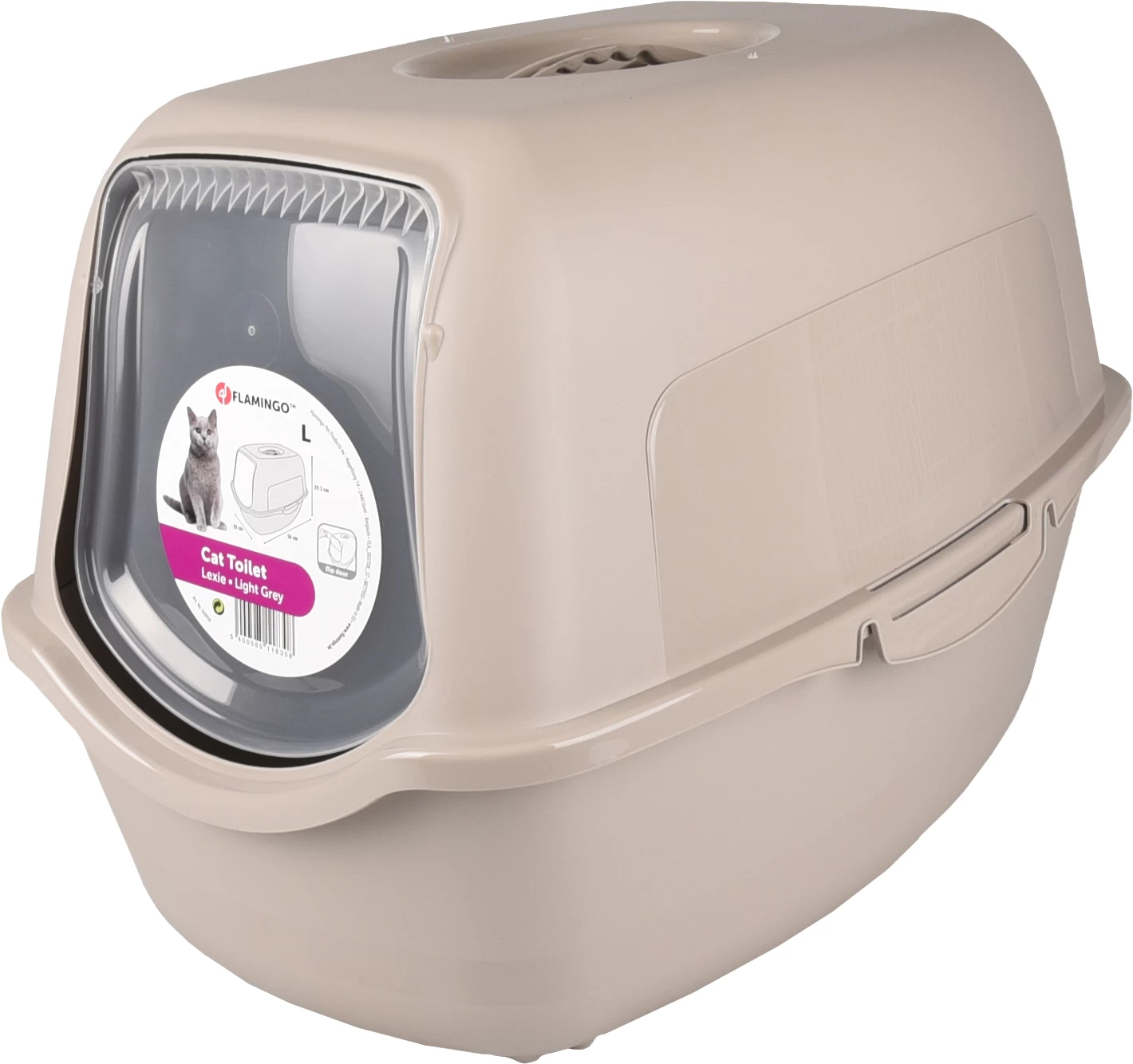 Flamingo Bac à Litière Lexie Gris Clair L 39x56x39,5cm 4 Flamingo Bac à Litière Lexie Gris Clair L 39x56x39,5cm – Image 2