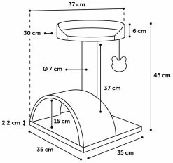Flamingo Arbre à Chat Gene Gris 35x37x45cm -Alimen Tation Chats f1ed5589dcc3bbcb0446f8cc522b41fc335e3a6aed762503634cadd4cc006db6