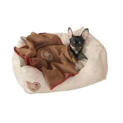 Corbeille I Love You Kerbl -Alimen Tation Chats kerbl lit douillet love you pour chiens 61 x 48 cm